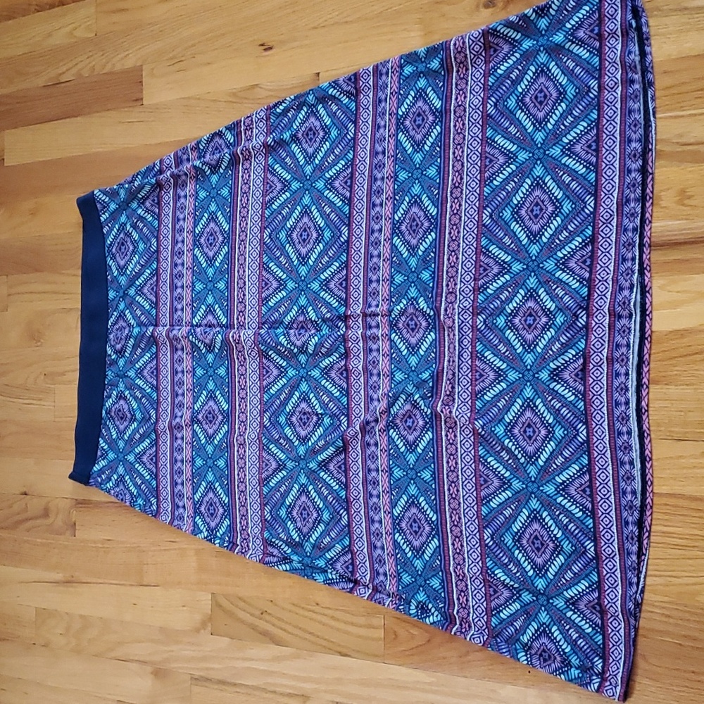 J. JILL Geo Design Multi-color Knit Skirt
